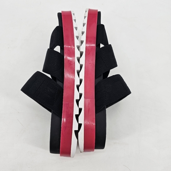 SOREL Black & Punch Pink Roaming Sport Women Sandal Slides 8 5 - Picture 3 of 8